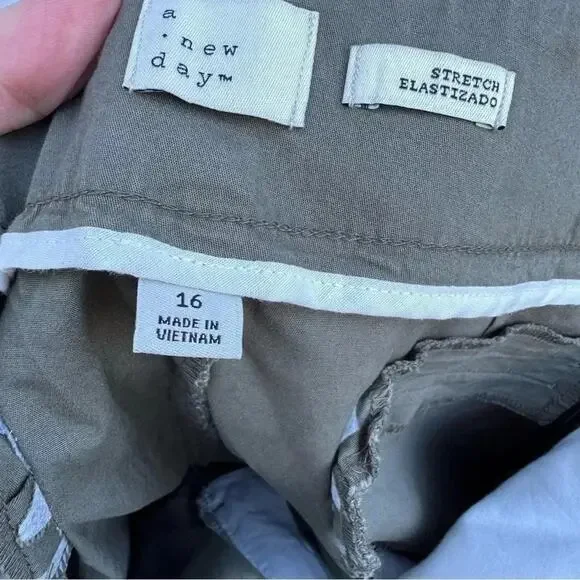 A New Day stretch Elastizado Pants Size 16 Green - Picture 3 of 4